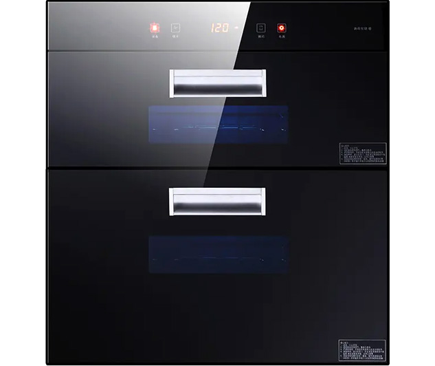 DX03 80L嵌入式三玻璃兩抽消毒櫃